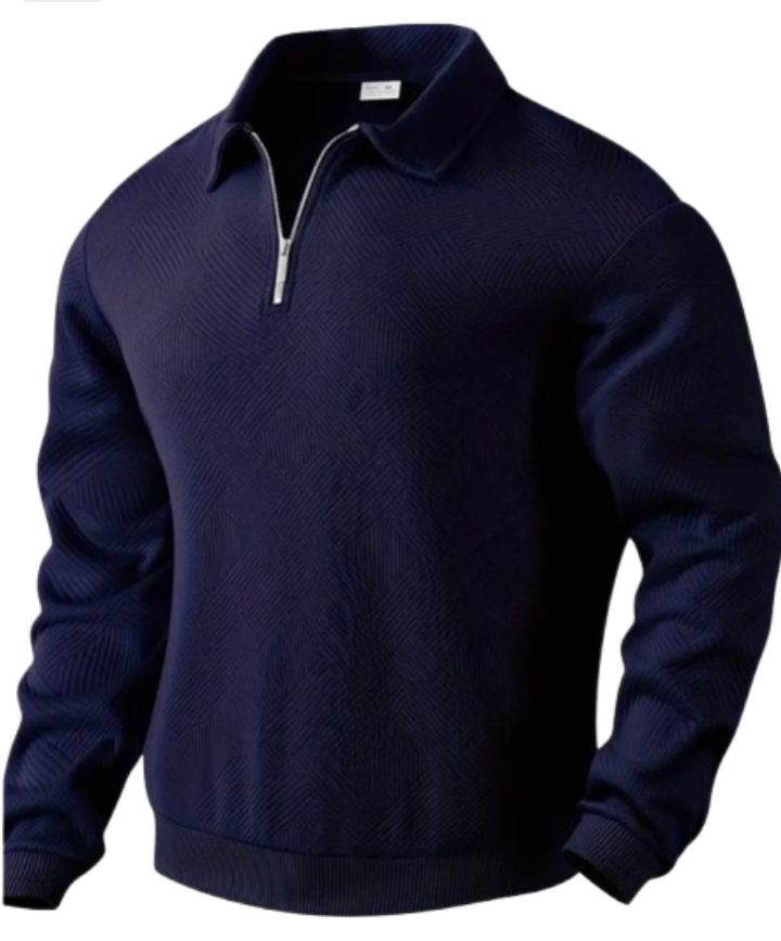 JOWA Heren Donkerblauwe Half-Zip Sweater - MelonMax