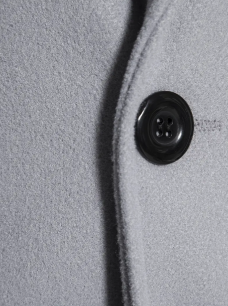 JOWA Heren Grijze Manteljas - Klassieke Overcoat voor Stijl & Warmte - MelonMax