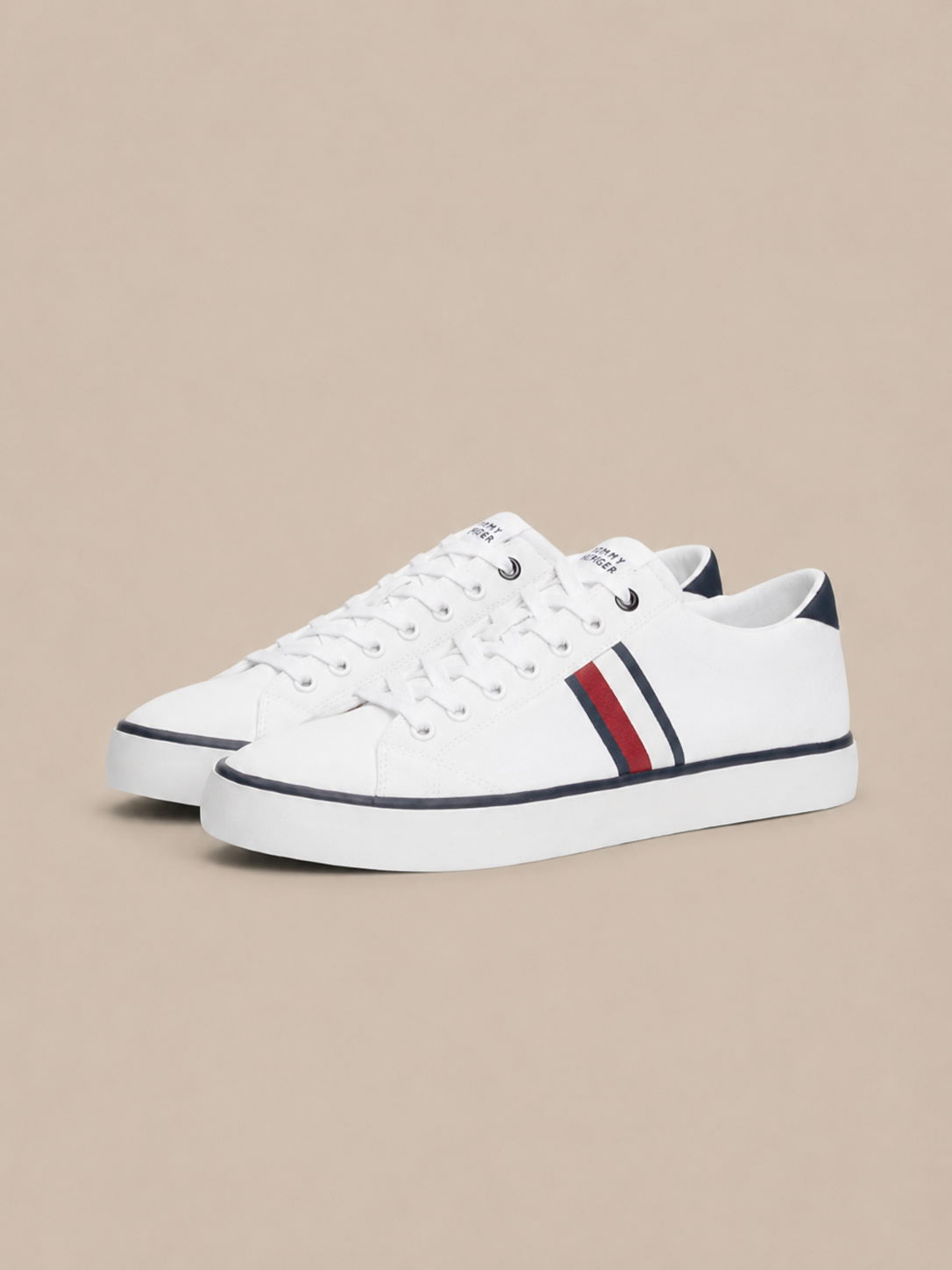 Tommy Hilfiger Signature Tape Sneakers Laag Heren - Wit - MelonMax
