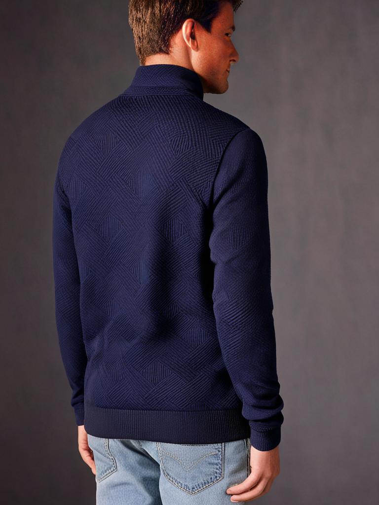 JOWA Heren Donkerblauwe Half-Zip Sweater - MelonMax