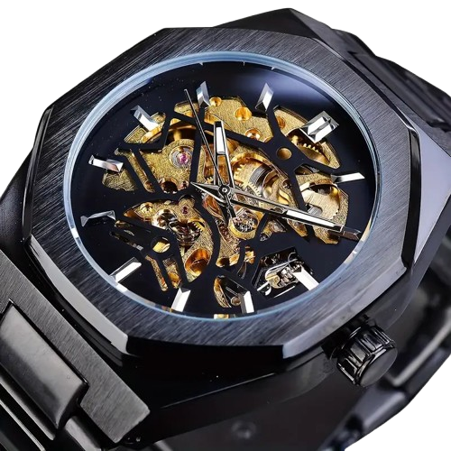 Phantom Mechanische Herenhorloge (41MM) – Luxe Roestvrij Stalen Horloge met Open Uurwerk - MelonMax