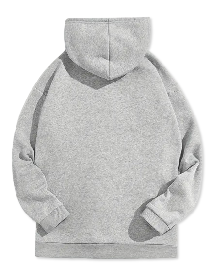 JOWA Grijze Casual Hoodie voor Heren – Zachte en Trendy Hoodie van 100% Polyestervezel, Ideaal voor Winter en Herfst - MelonMax