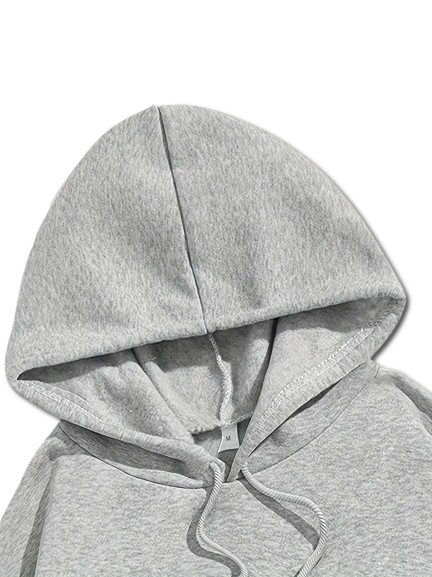 JOWA Grijze Casual Hoodie voor Heren – Zachte en Trendy Hoodie van 100% Polyestervezel, Ideaal voor Winter en Herfst - MelonMax