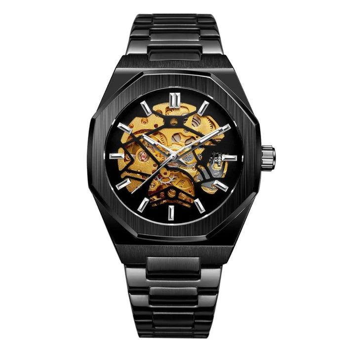 Phantom Mechanische Herenhorloge (41MM) – Luxe Roestvrij Stalen Horloge met Open Uurwerk - MelonMax