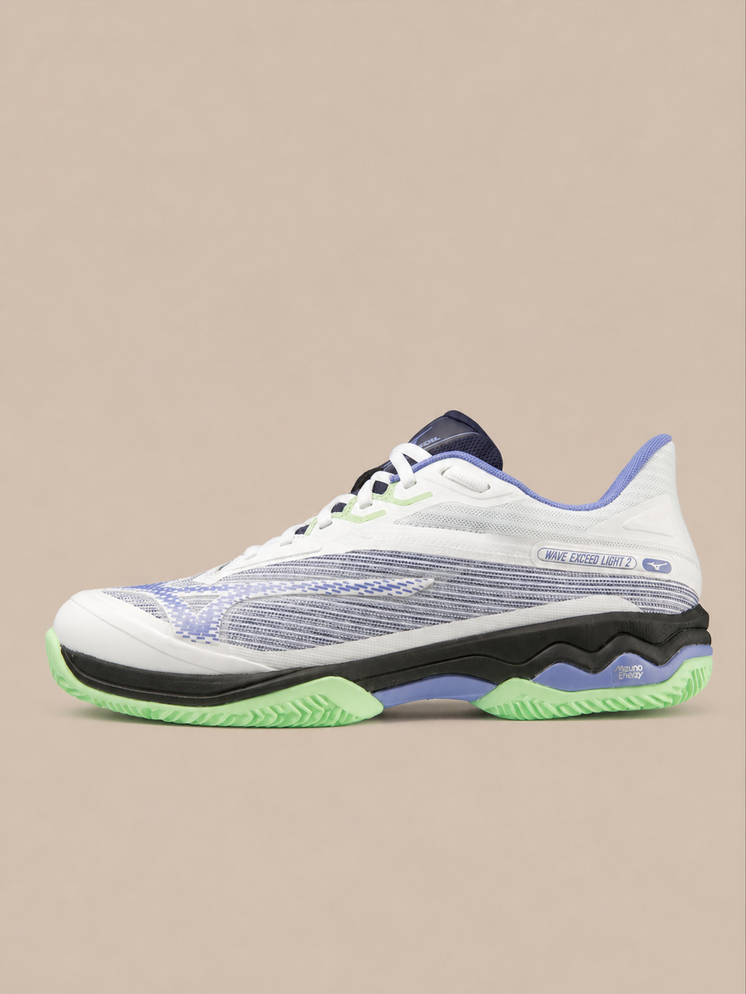 Mizuno Wave Exceed Light 2 Padelschoenen Unisex - Wit/Groen/Blauw - MelonMax