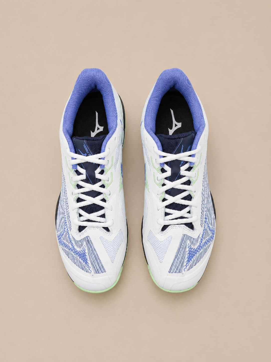 Mizuno Wave Exceed Light 2 Padelschoenen Unisex - Wit/Groen/Blauw - MelonMax