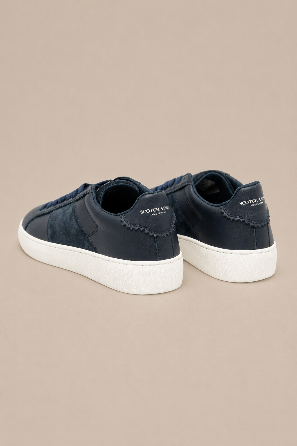 Scotch & Soda Plakka 2.0 Sneakers Laag Heren - Marineblauw - MelonMax