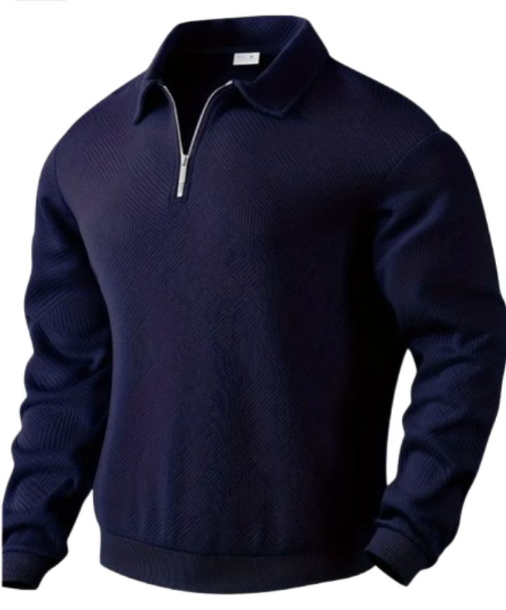 JOWA Heren Donkerblauwe Half-Zip Sweater