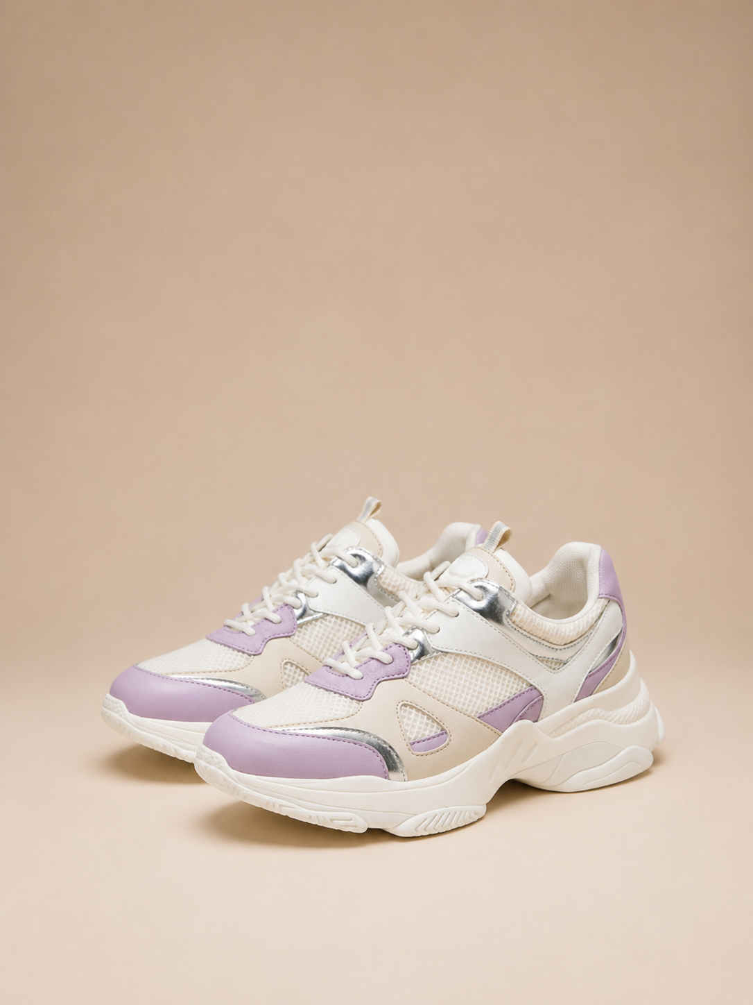 Twinset Leather Running Trainers with Inserts Damessneakers - MelonMax