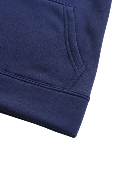 Blauwe Herens Hoodie met Capuchon en Kangoeroezak – 100% Polyester, Casual Sweatshirt voor Alle Seizoenen