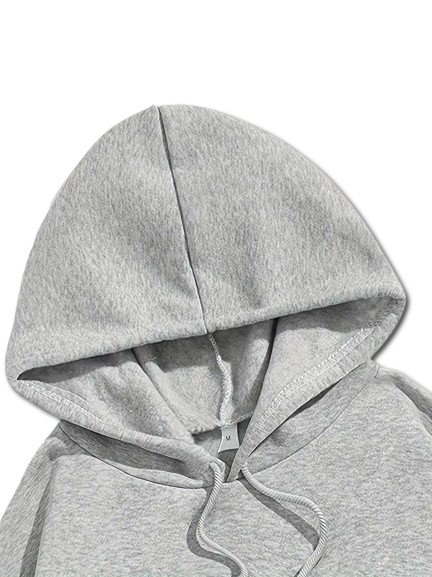 Grijze Casual Hoodie voor Heren – Zachte en Trendy Hoodie van 100% Polyestervezel, Ideaal voor Winter en Herfst