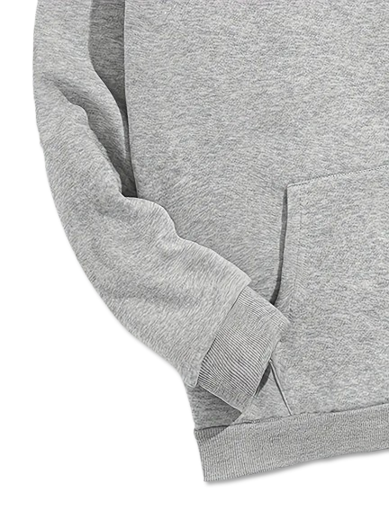 Grijze Casual Hoodie voor Heren – Zachte en Trendy Hoodie van 100% Polyestervezel, Ideaal voor Winter en Herfst